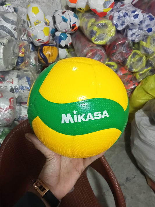 Mikasa Volleyball – Soft Touch PU Training & Match Ball | Official Size | Yellow/Green